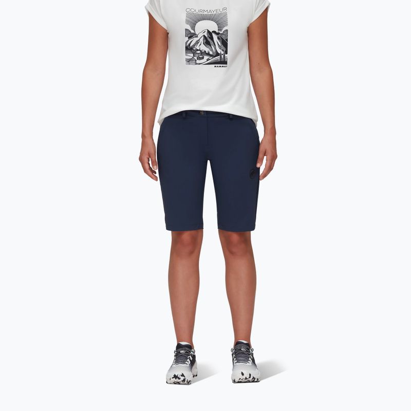 Дамски къси панталони за трекинг MAMMUT Runbold navy blue 2