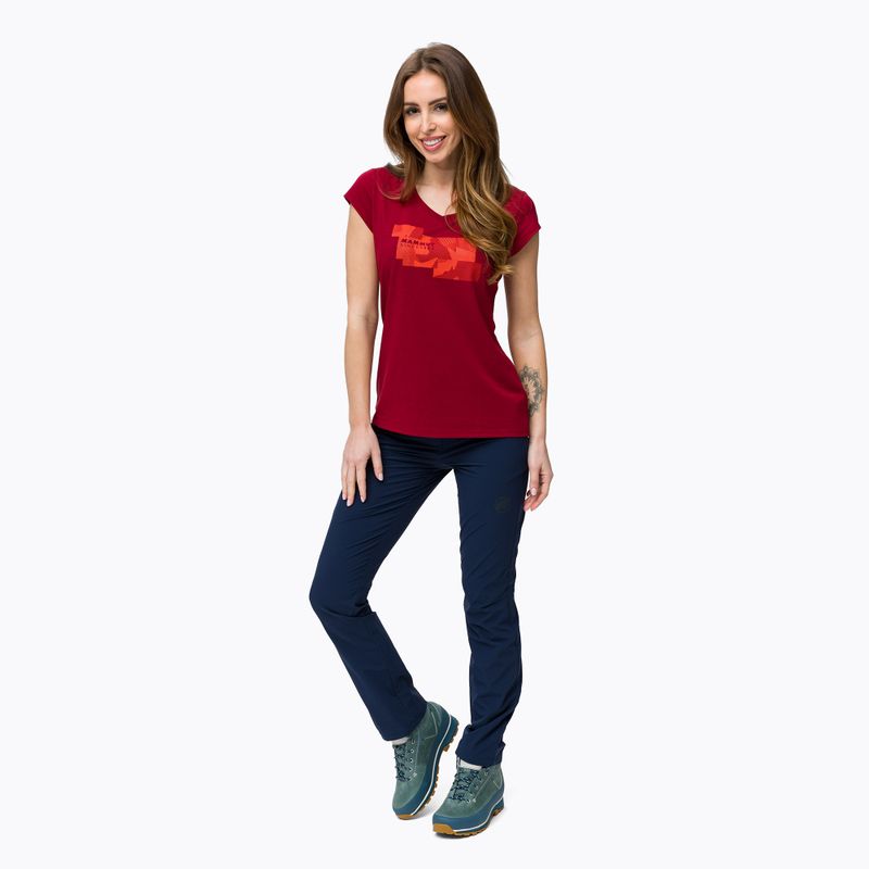 Дамска риза за трекинг MAMMUT Trovat maroon 2
