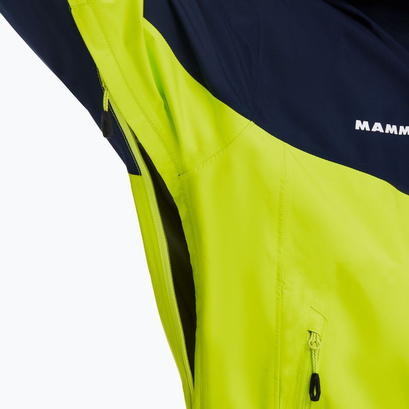 Мъжко дъждобранно яке Mammut Convey Tour HS с качулка highlime/marine 4