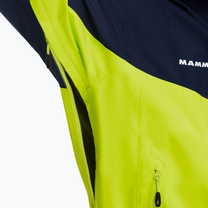 Мъжко дъждобранно яке Mammut Convey Tour HS с качулка highlime/marine 7