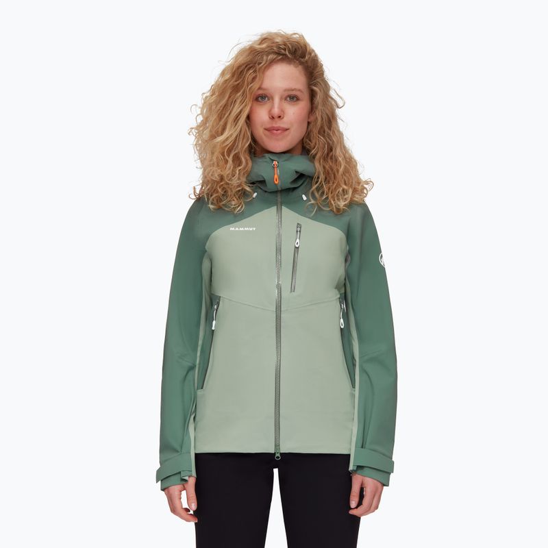 Mammut Alto Guide HS Дъждобран с качулка за жени зелен 1010-29570-40240-114