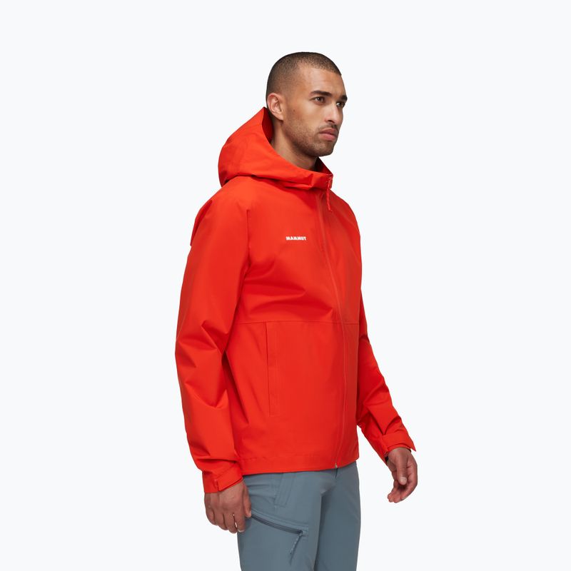 Мъжко дъждобранно яке Mammut Linard Light HS с качулка mammut red 3