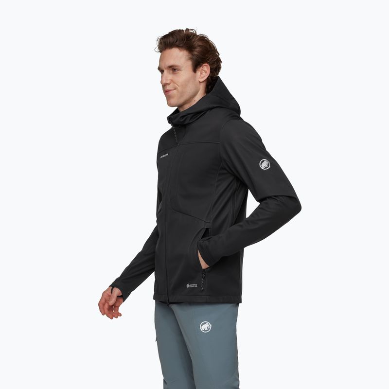 Мъжко софтшел яке Mammut Ultimate VIII Softshell Hooded black 3
