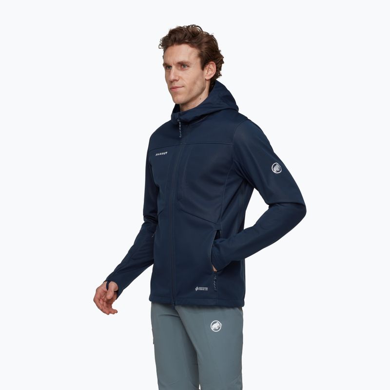 Мъжко софтшел яке Mammut Ultimate VIII Softshell Hooded marine 3