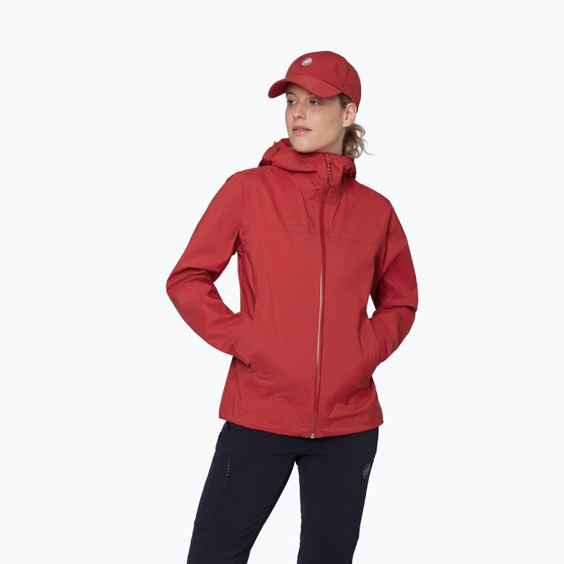 Дамско ветроустойчиво яке Mammut Ducan HS Hooded dark mammut red