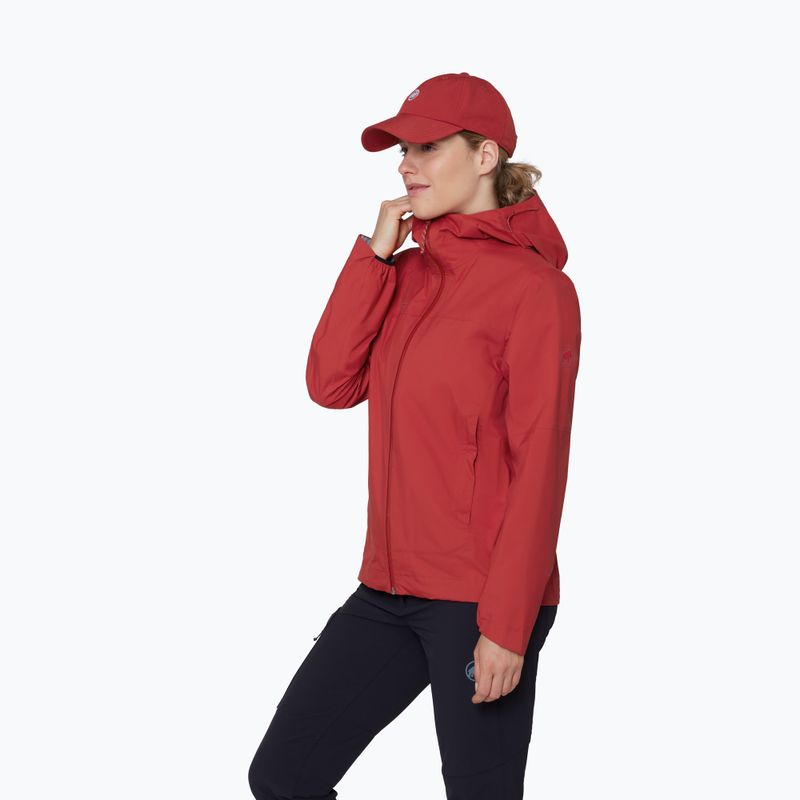 Дамско ветроустойчиво яке Mammut Ducan HS Hooded dark mammut red 4
