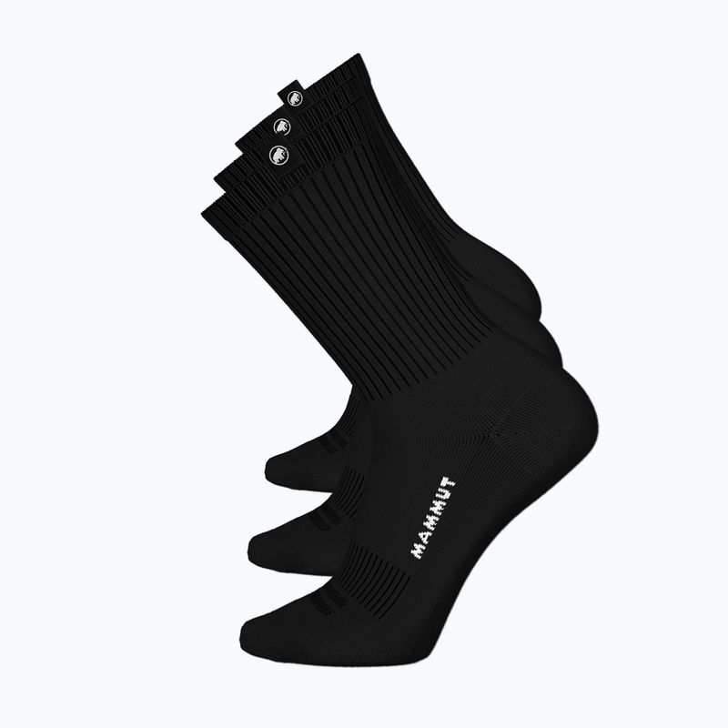 Чорапи Mammut Everyday Crew 3 чифта black/black/black