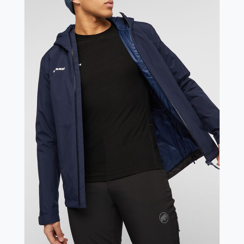 Мъжко яке за дъжд Mammut Linard HS Thermo Hooded Jacket Men marine 5