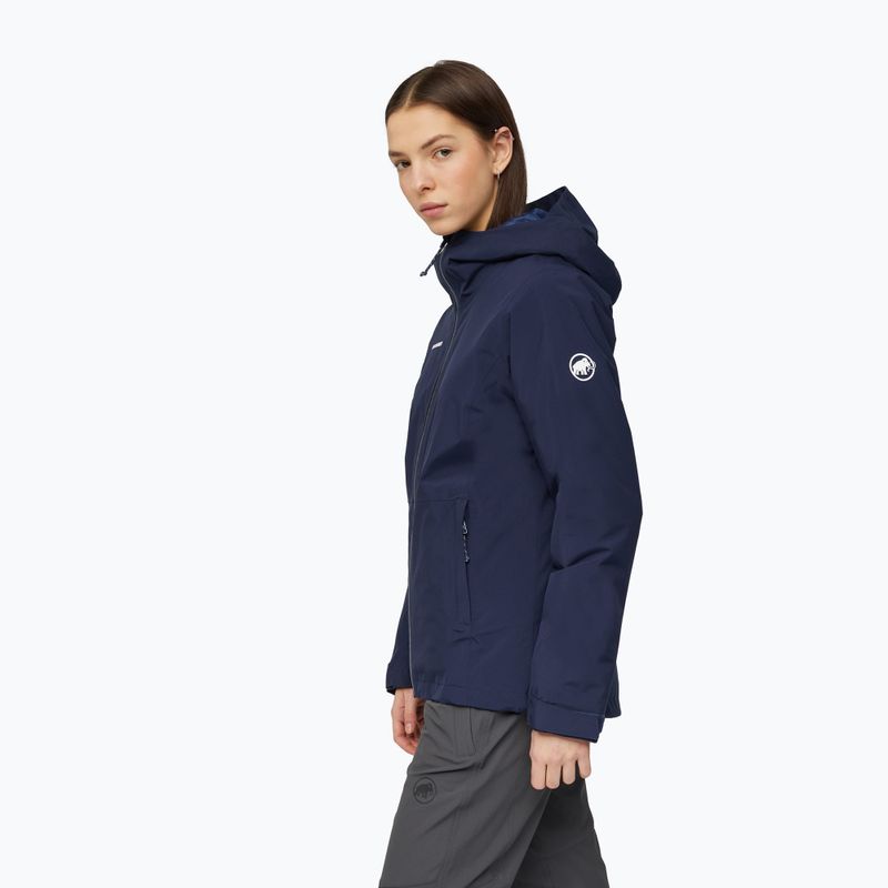 Дамско яке за дъжд Mammut Linard HS Thermo Hooded Jacket Women marine 3
