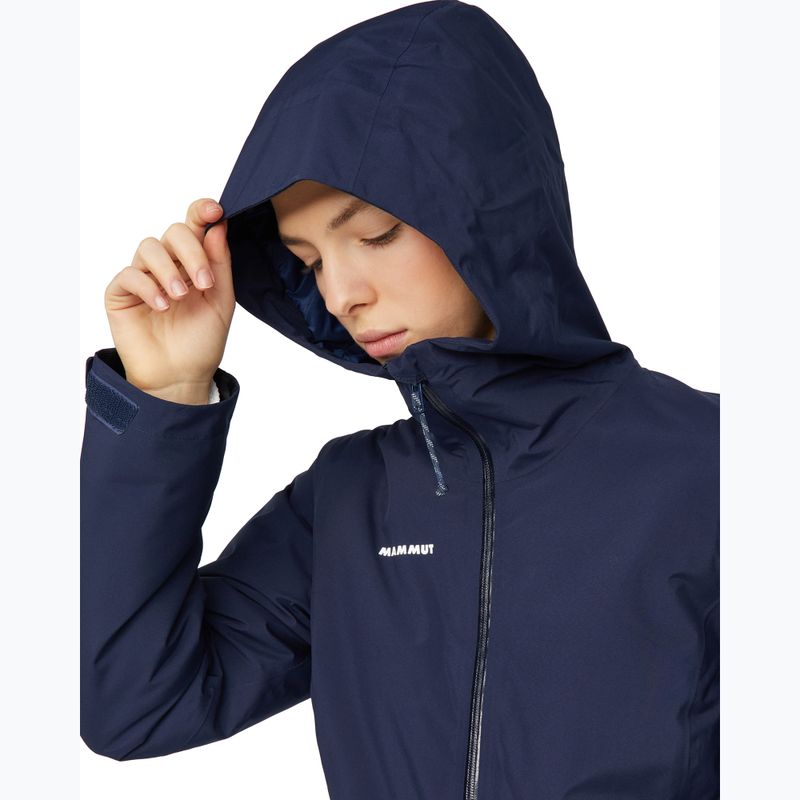 Дамско яке за дъжд Mammut Linard HS Thermo Hooded Jacket Women marine 5