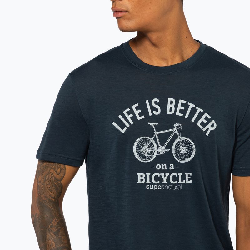 Мъжка тениска Super.natural Better Bike Tee blueberry/vapor grey 2