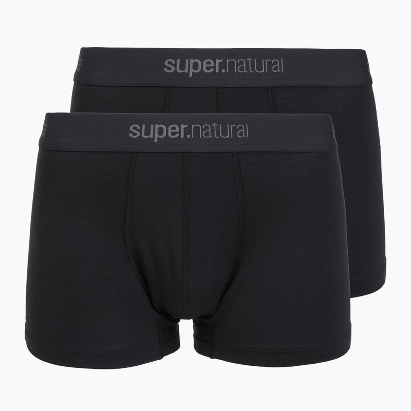 Мъжки термоактивни боксерки super.natural Tundra 175, 2 чифта jet black/jet black