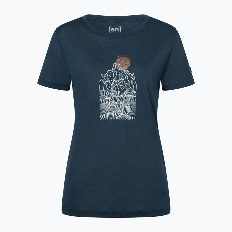 Дамска тениска super.natural Preikestolen Cliffs Tee blueberry/feather grey/copper 3