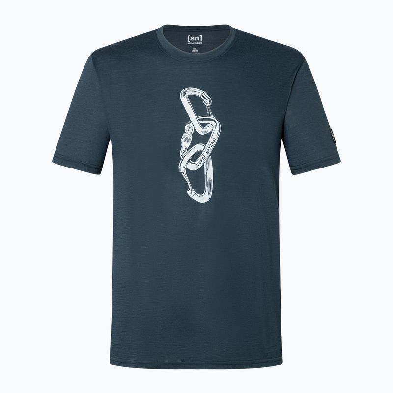 Мъжка тениска super.natural Carabineri Tee blueberry/vapor grey 2