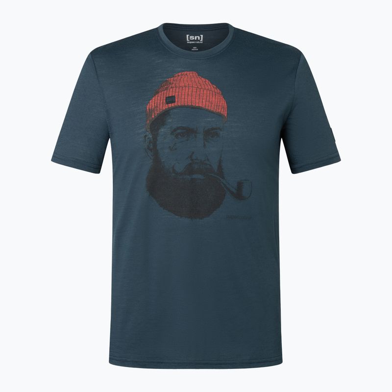 Мъжка тениска super.natural Sailor Tee blueberry/jet black/high risk red 3