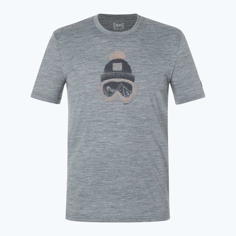 Мъжка тениска super.natural Gogeanie Tee cashmere greymel/dark shadowmel/vintage khakimel 4