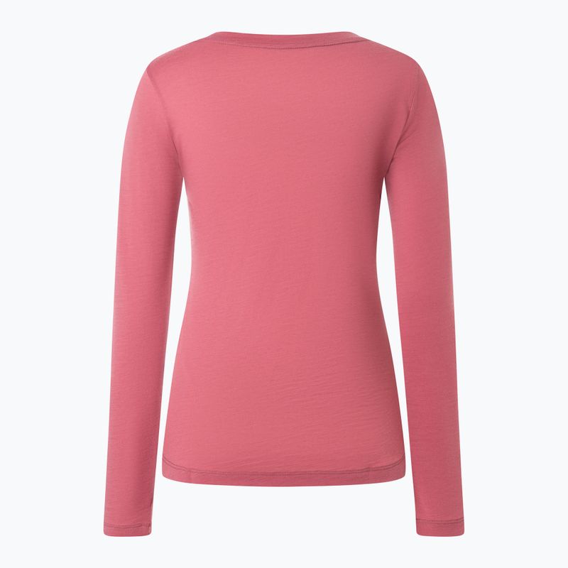 Дамска блуза с дълъг ръкав super.natural Little Heartwood mauwewood/white stone 5