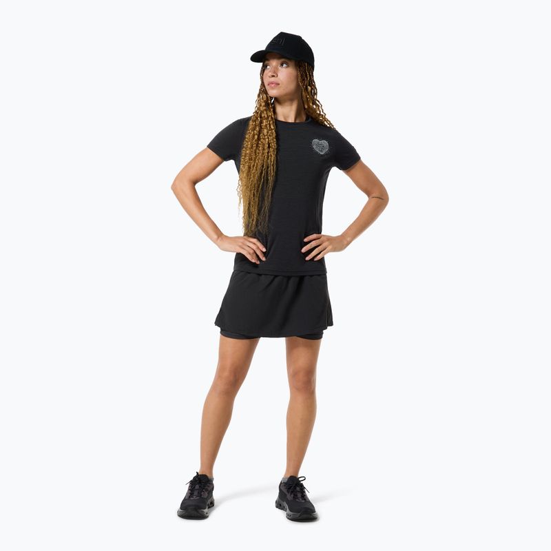 Дамска тениска super.natural Little Heartwood Tee jet black/feather grey 2