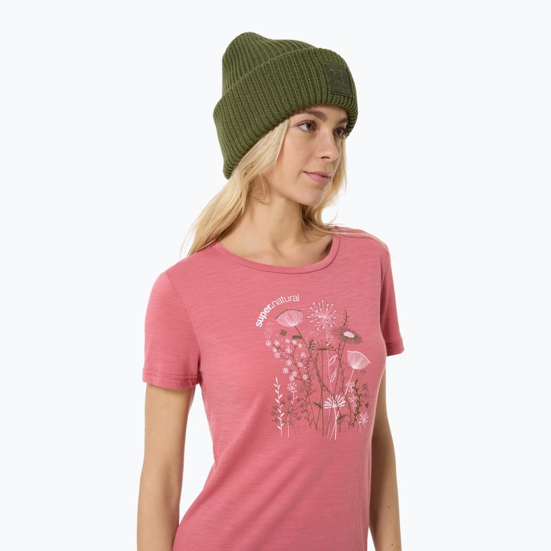 Дамска тениска super.natural Rock Flowers Tee mauvewood/various 3