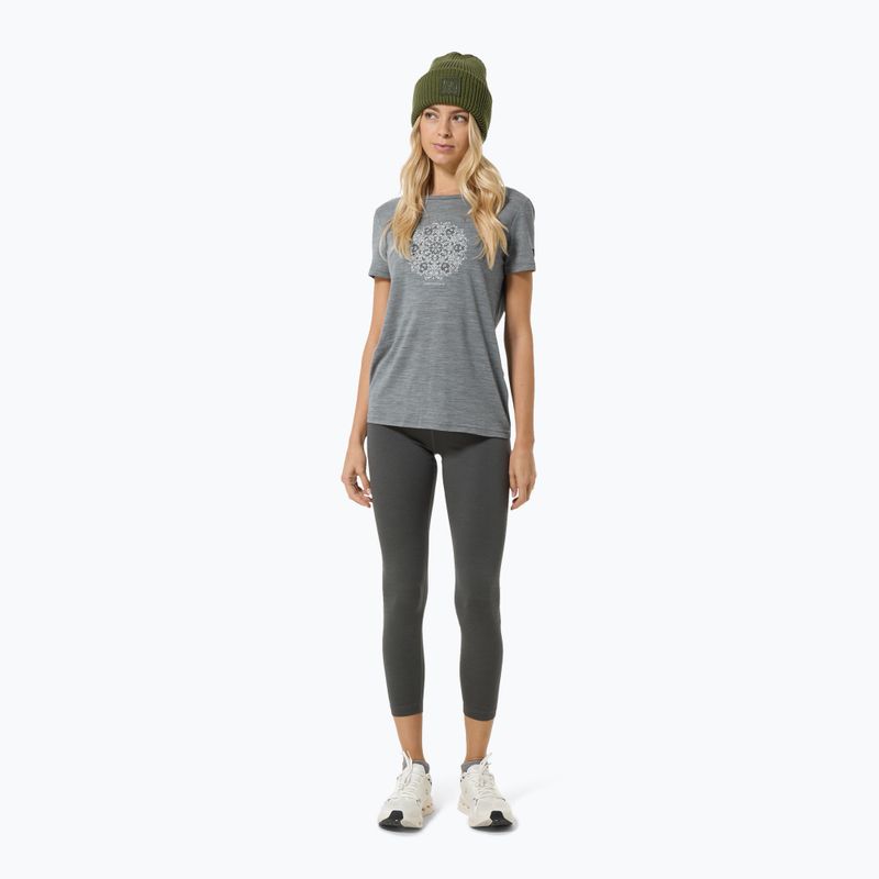 Дамска тениска super.natural Ornament Tee cashmere grey melange/leaf melange/white stone 2