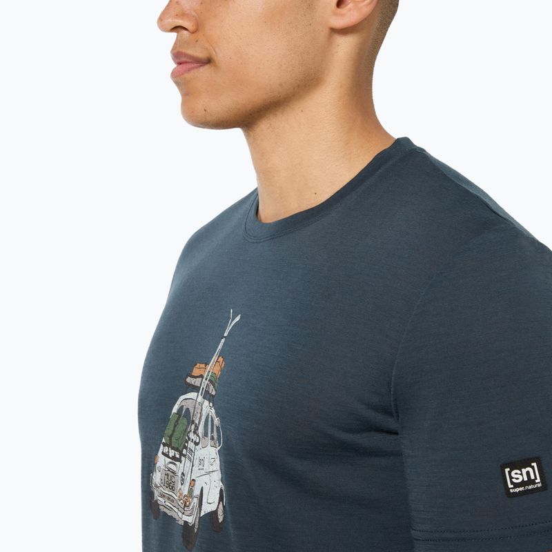 Мъжка тениска super.natural Carski Tee blueberry/various 4