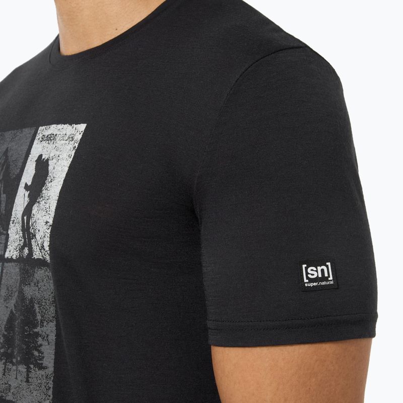 Мъжка тениска super.natural Go Hiking Tee jet black/various 4