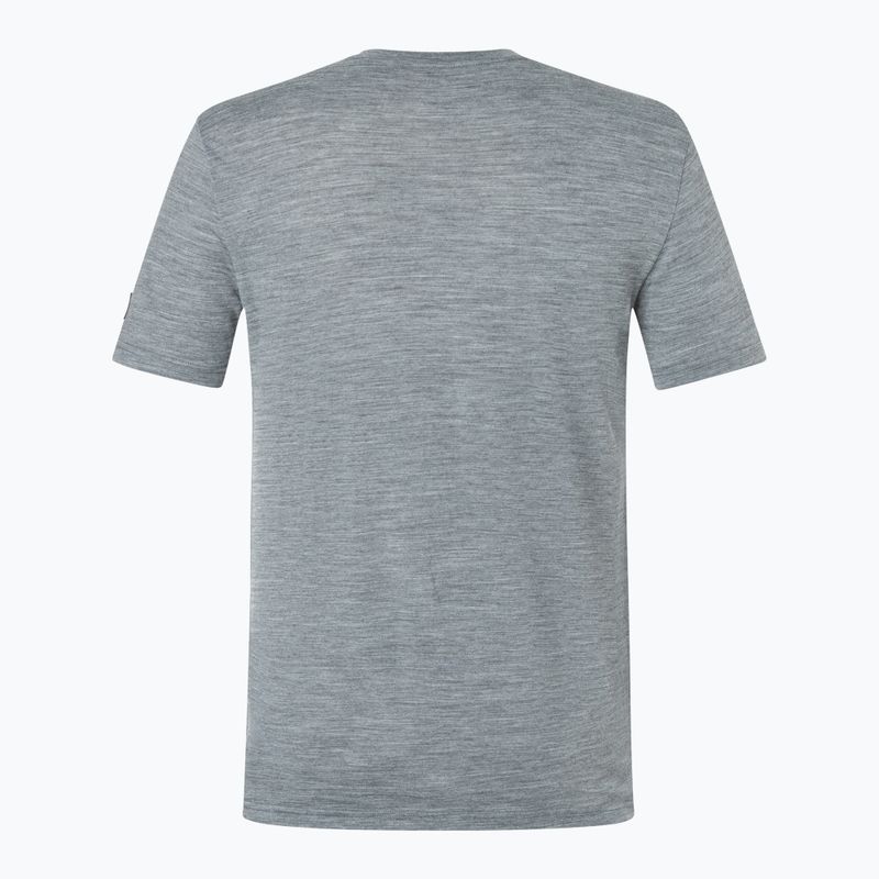 Мъжка тениска super.natural Sailor Tee cashmere grey mel/jet black /high risk red 5