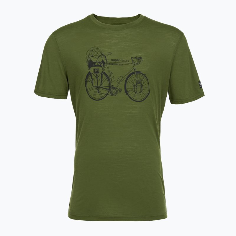 Мъжка тениска Super.natural Bicycle Nomad Tee Chive/Jet Black