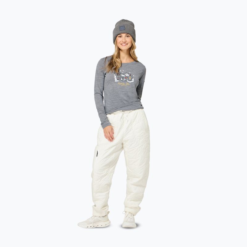 Дамска блуза с дълъг ръкав super.natural Apres Ski cashmere grey melange/various 2