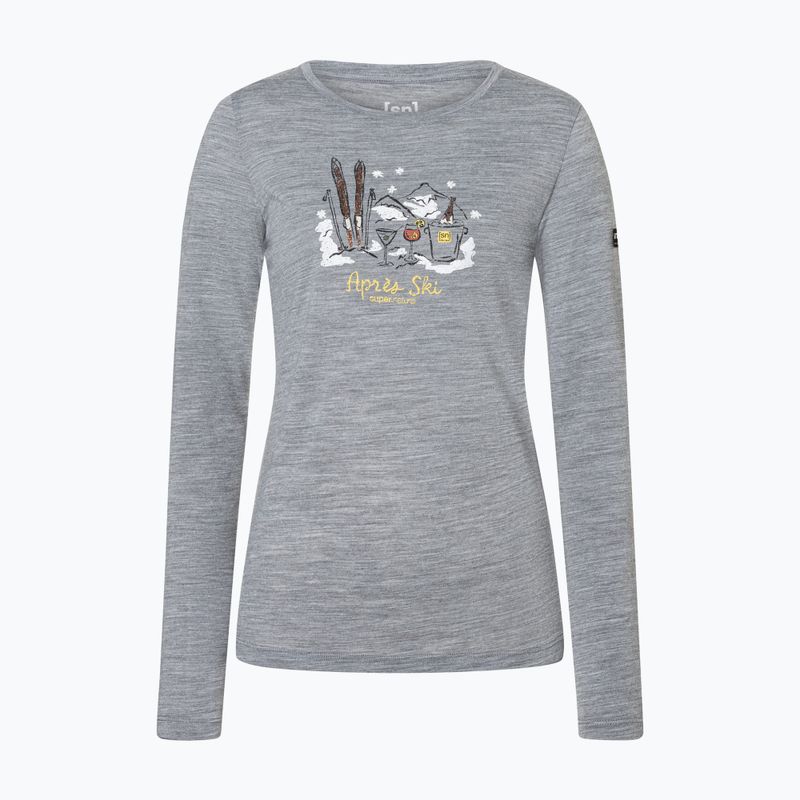 Дамска блуза с дълъг ръкав super.natural Apres Ski cashmere grey melange/various 5