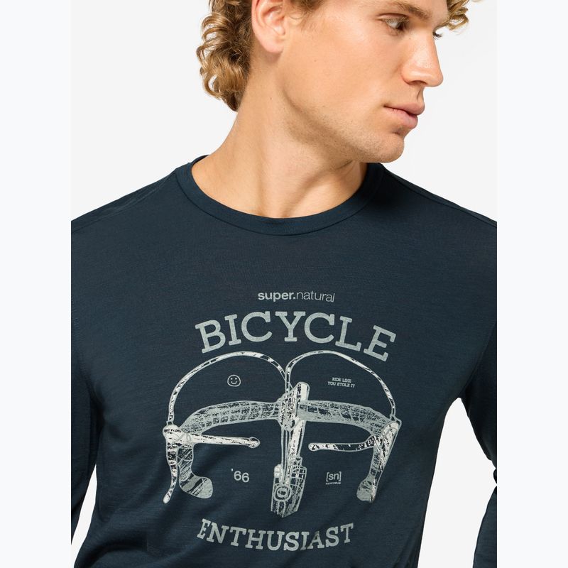 Мъжка блуза с дълъг ръкав  super.natural Bike Enthusiast blueberry/various 3