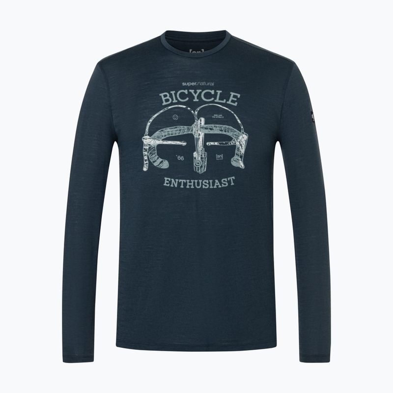 Мъжка блуза с дълъг ръкав  super.natural Bike Enthusiast blueberry/various 4