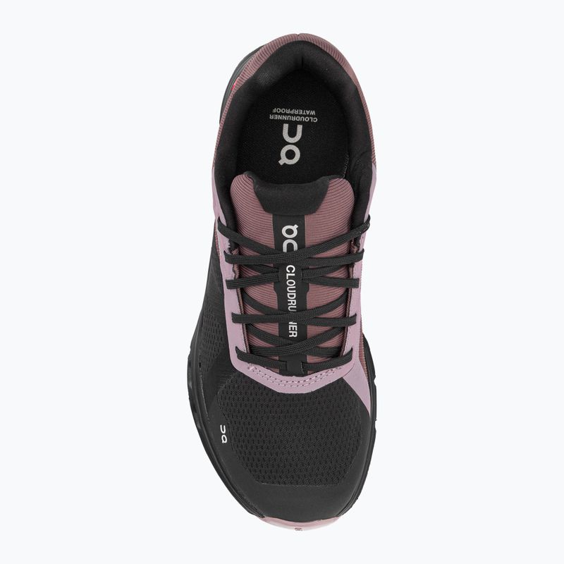 Дамски водоустойчиви обувки за бягане On Cloudrunner black/grape 8