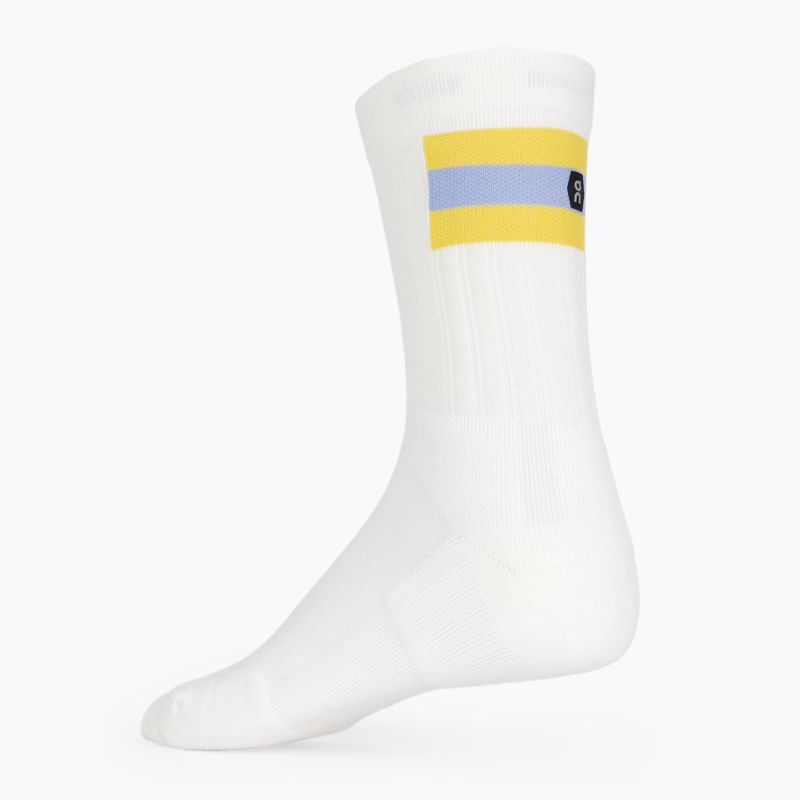 Мъжки чорапи On Running Tennis white/mustard 2