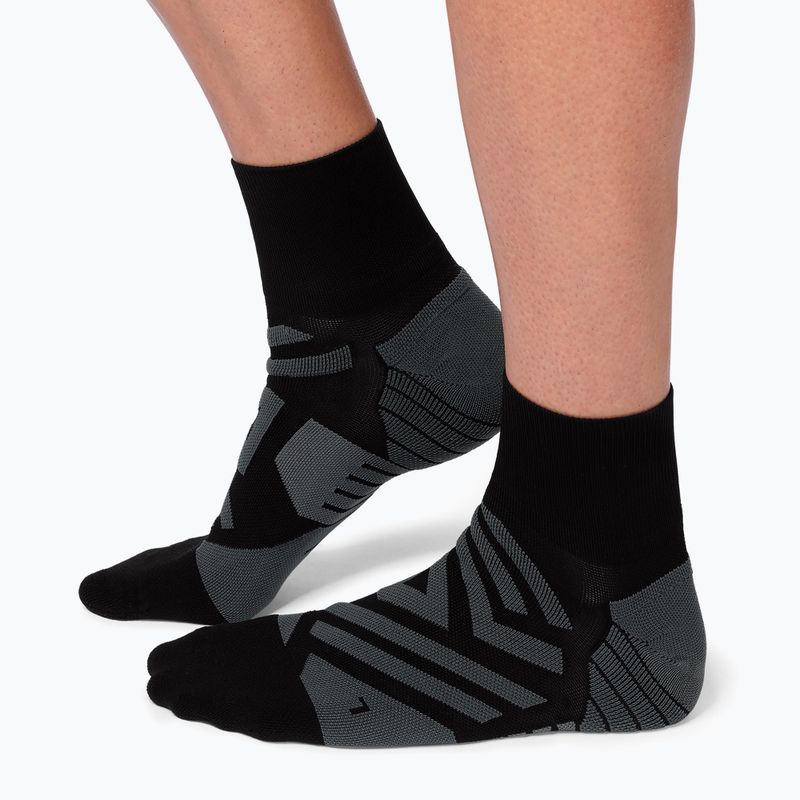 Мъжки чорапи за бягане On Performance Mid black/shadow 8