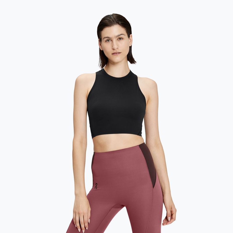 On Running Movement Crop черна тениска за жени