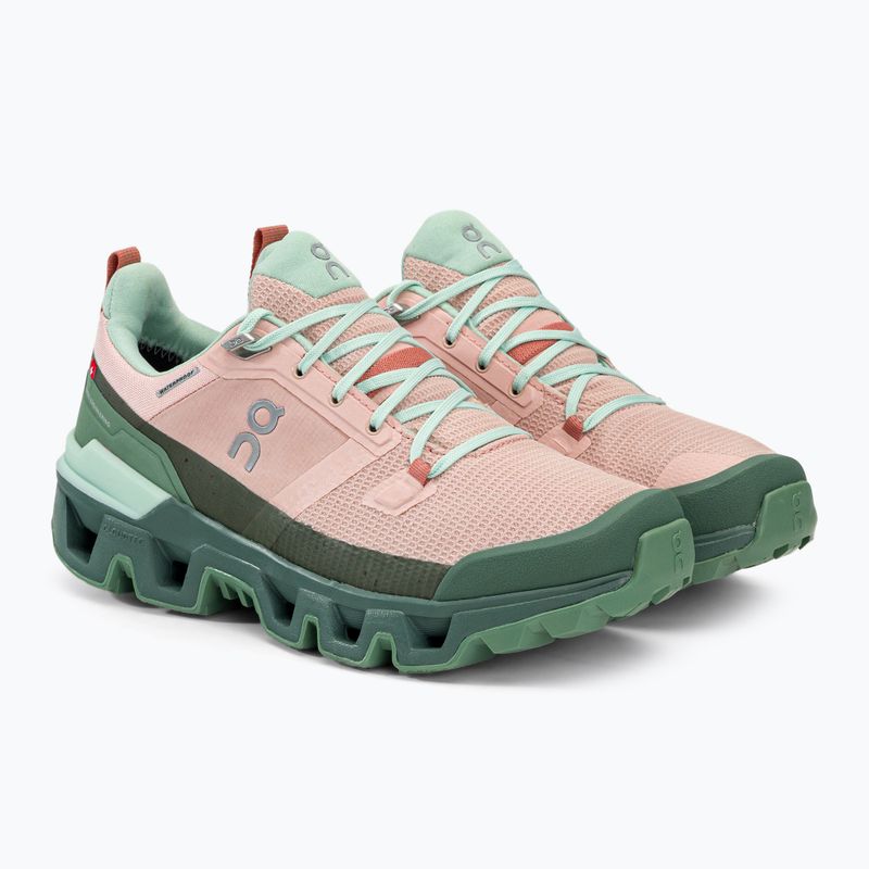 Дамски ботуши за трекинг On Cloudwander Waterproof pink-green 7398278 4