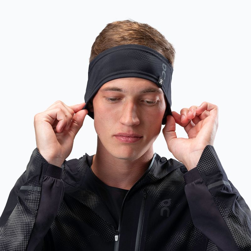 On Лента за глава за бягане Lumos black 4