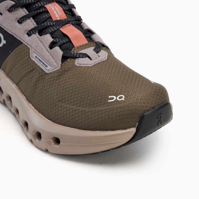 Дамски обувки за бягане On Cloudrunner 2 Waterproof olive/mahogany 7