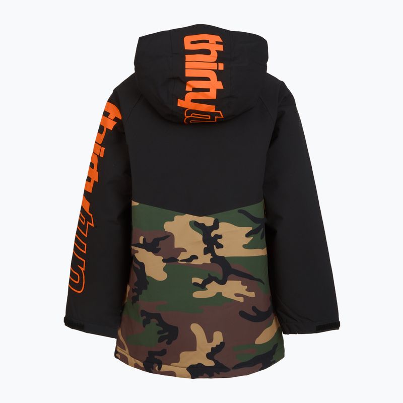 Детско яке за сноуборд ThirtyTwo Grasser Insulated black/orange 2