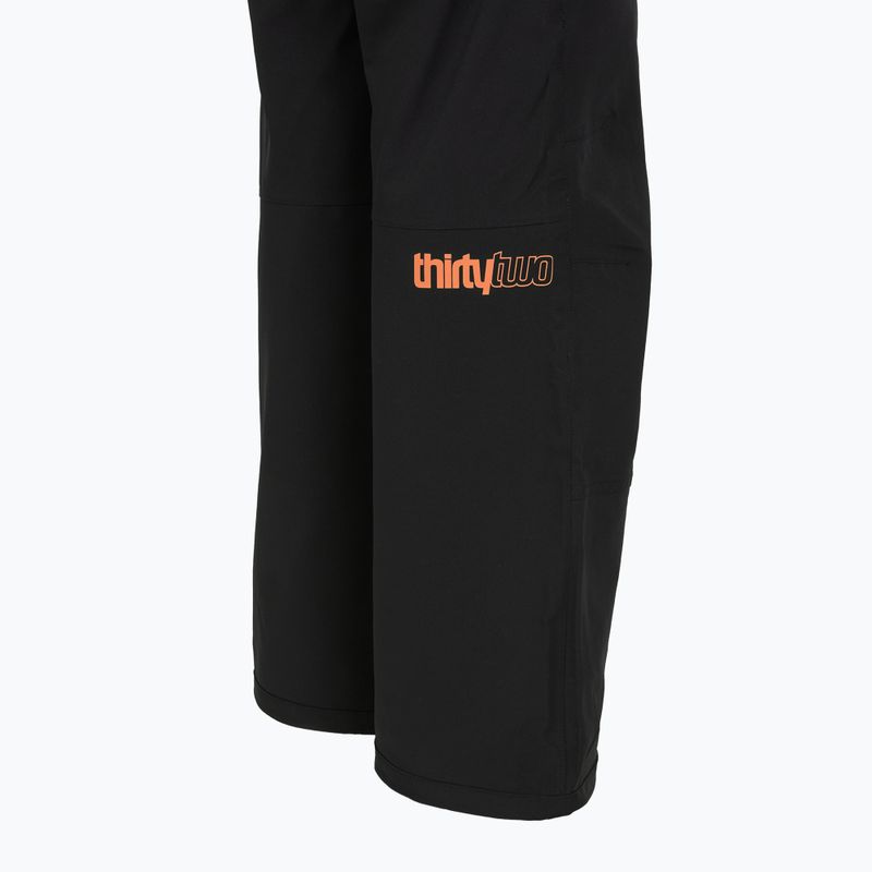 Детски панталони за сноуборд ThirtyTwo Basement Bib black/orange 5