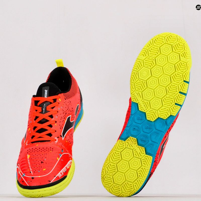 Joma Tactico IN мъжки футболни обувки coral/turquoise 13