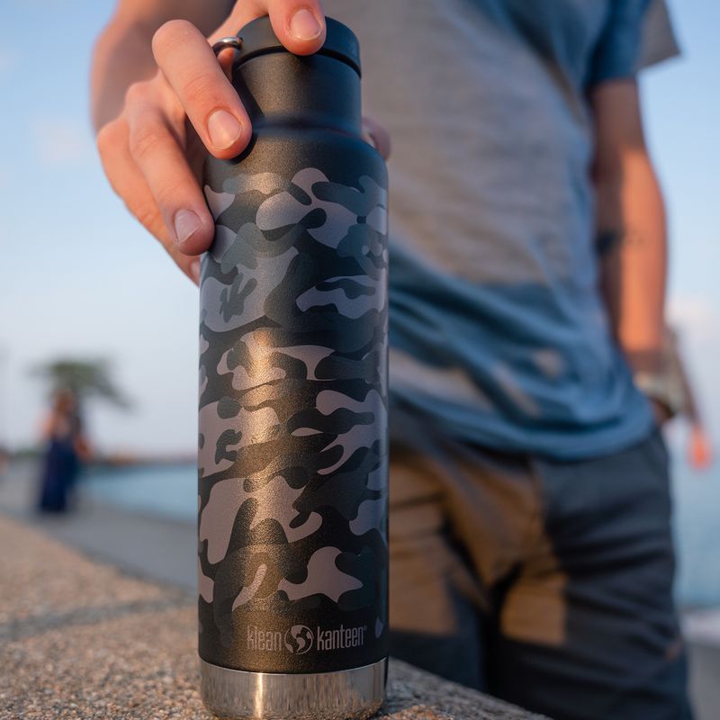 Бутилка за пътуване Klean Kanteen Classic VI black camo 9