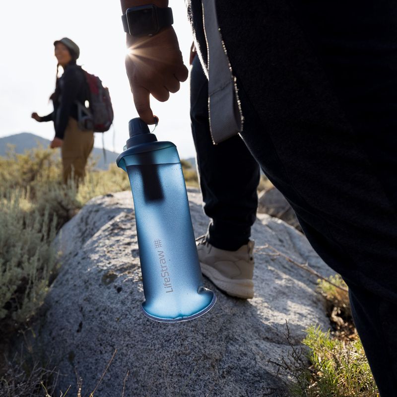 Софтфласк LifeStraw Peak Squeeze планина синя 8