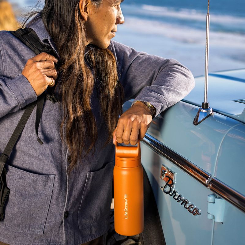 Lifestraw Go 2.0 Стоманена бутилка за пътуване с филтър 1 л kyoto orange 4