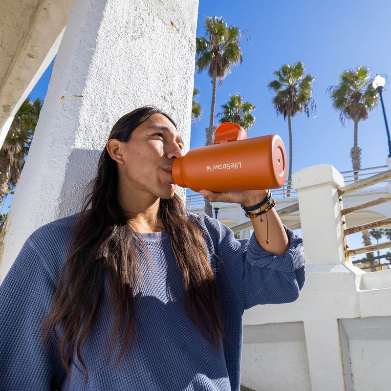 Lifestraw Go 2.0 Стоманена бутилка за пътуване с филтър 1 л kyoto orange 5