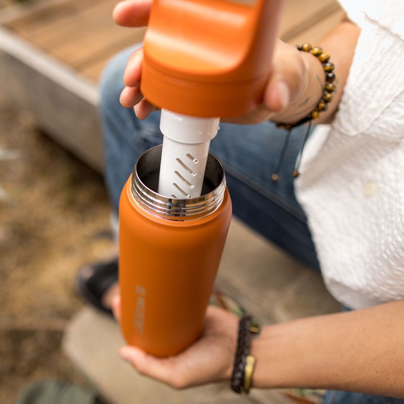 Lifestraw Go 2.0 Стоманена бутилка за пътуване с филтър 1 л kyoto orange 7