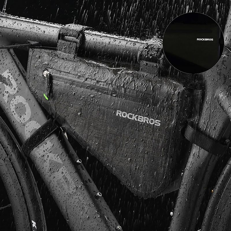 Чанта за рамка на велосипед Rockbros AS-017 5 л тъмнозелена 8
