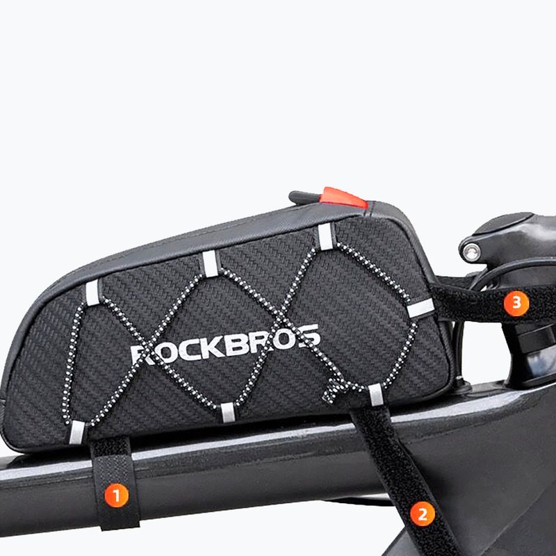Чанта за рамка на велосипед Rockbros 1 л черна 4