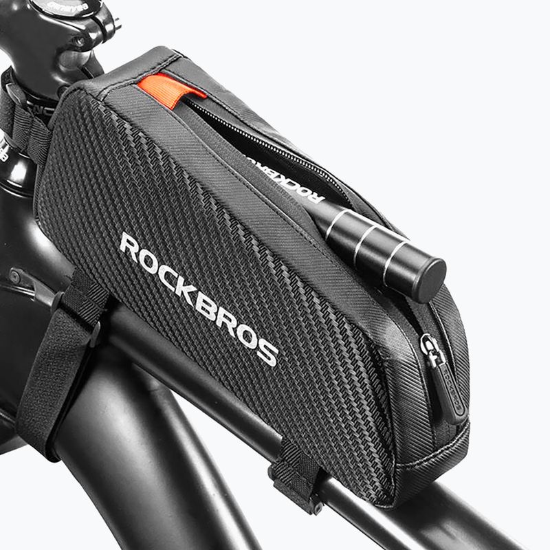 Чанта за рамка на велосипед Rockbros 1 л черна 6